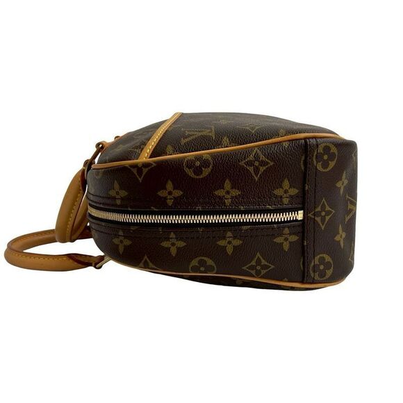 Louis Vuitton Monogram Leather Genuine Leather Handbag Mini Boston Bag Brown - Picture 5 of 10